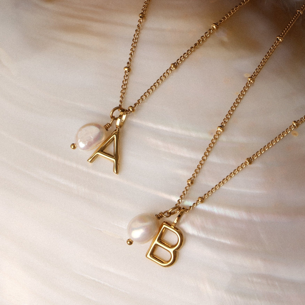 Initial & Pearl Necklace 8