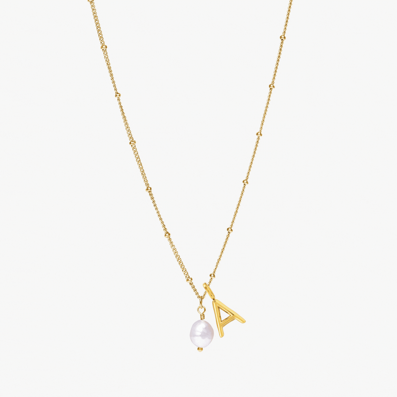 Initial & Pearl Necklace 4