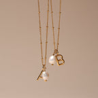 Initial & Pearl Necklace 1