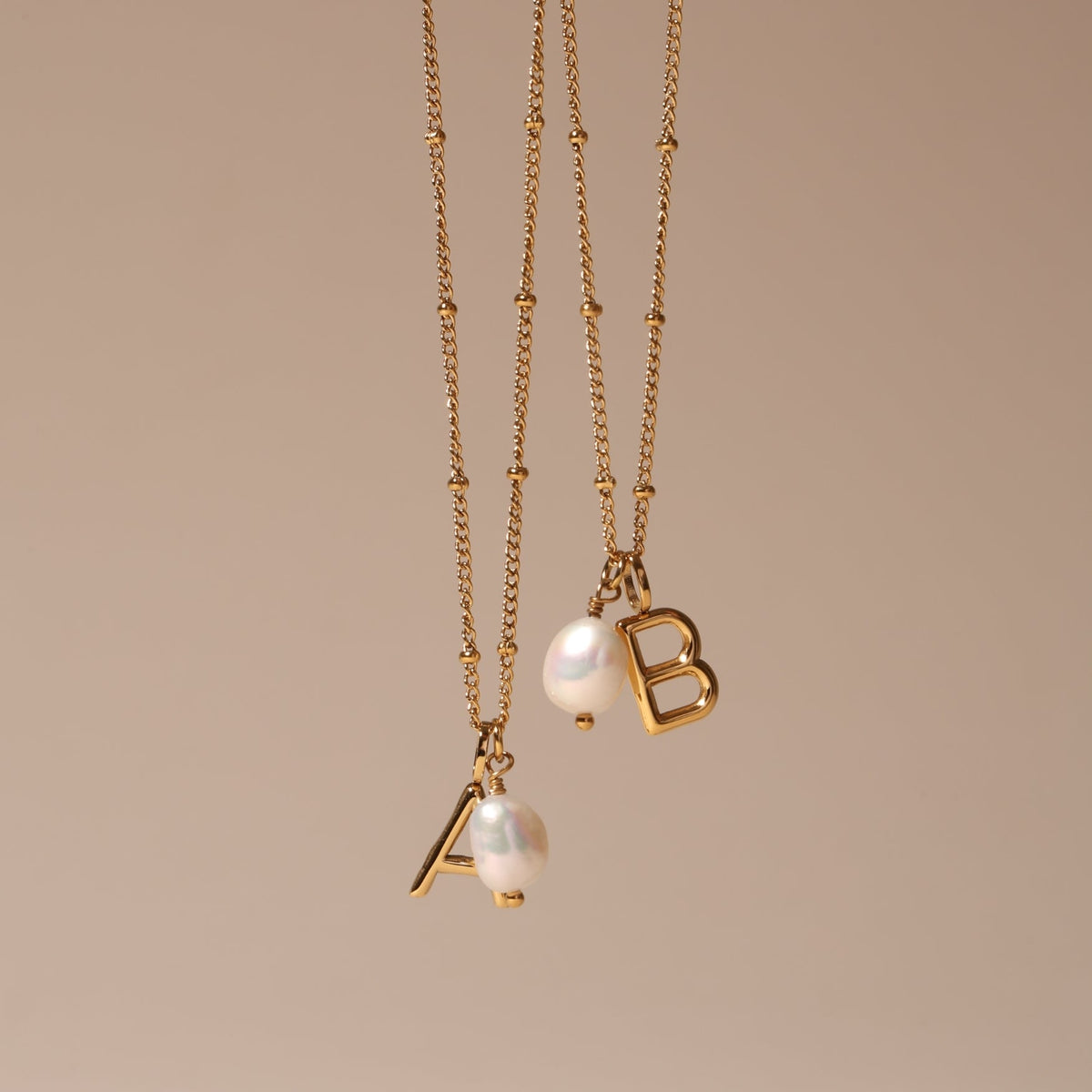 Initial & Pearl Necklace 1