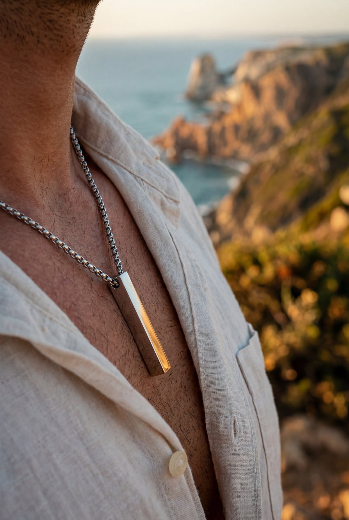 Linea Pendant Necklace | Silver 3