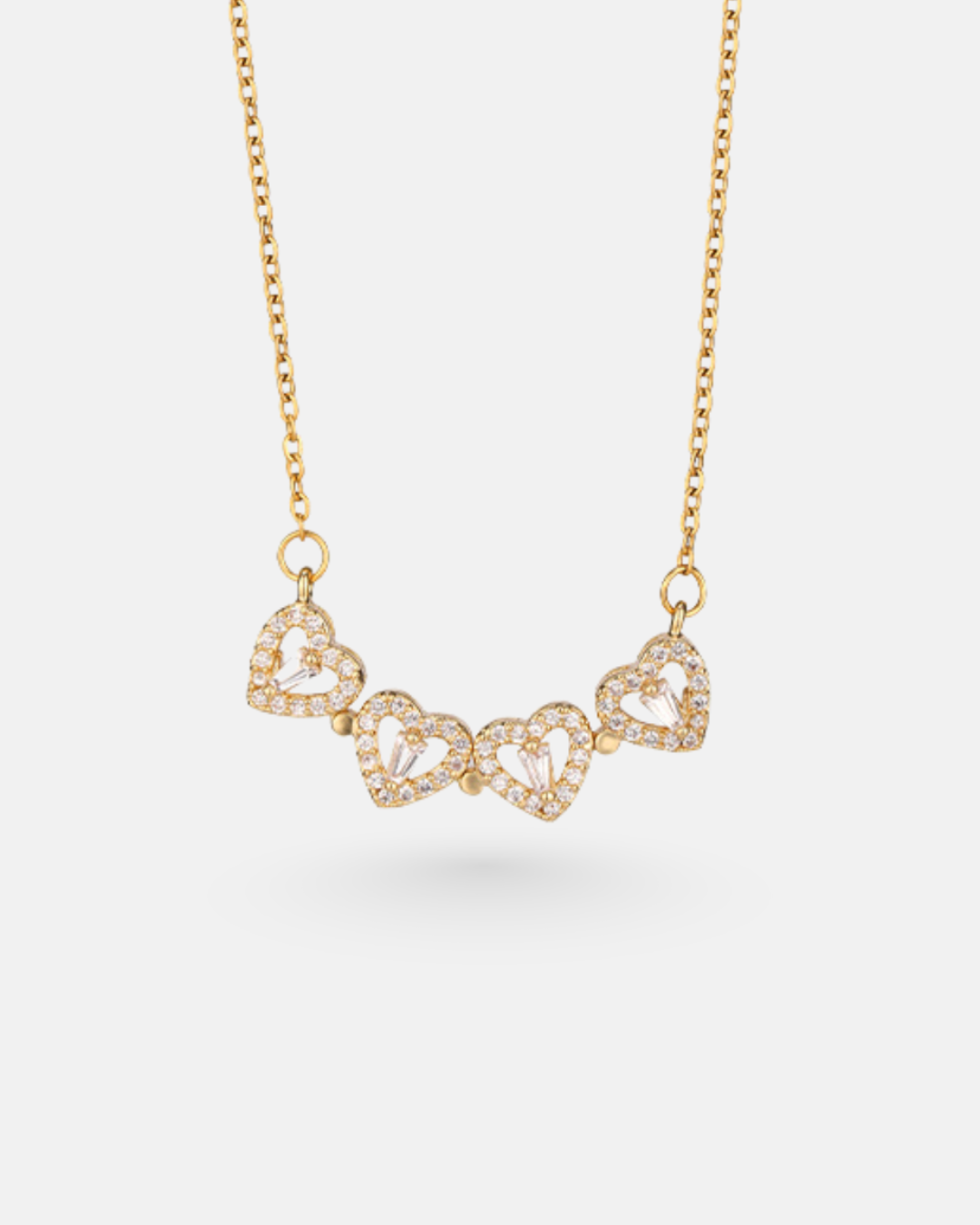 Lucky Hearts Necklace I Gold 3