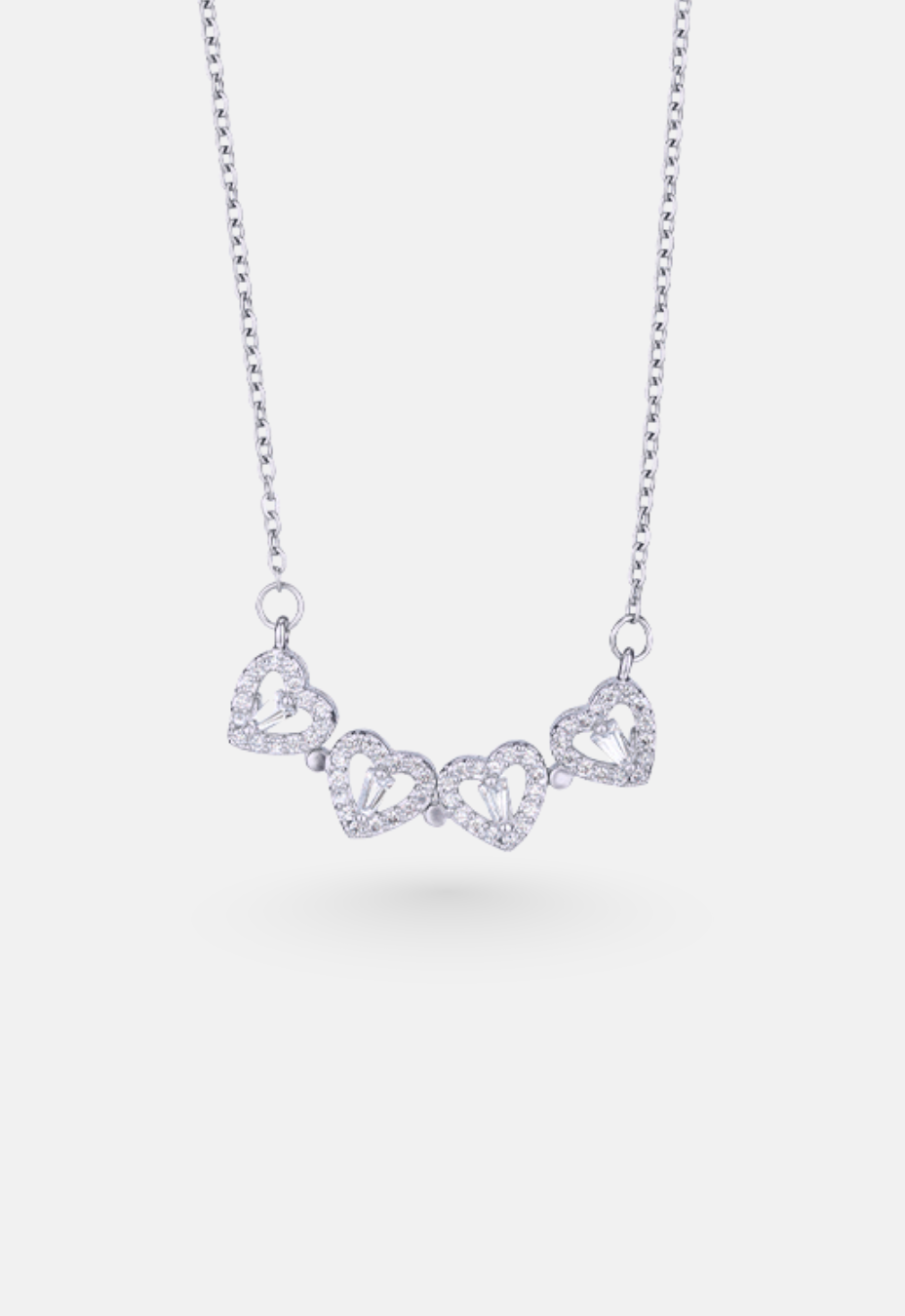 Lucky Hearts Necklace I Silver 3