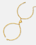Magnetic Heart Cuban Chain Bracelet | Gold 1