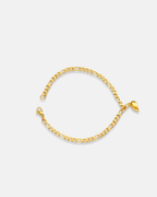 Magnetic Heart Cuban Chain Bracelet | Gold 3