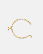 Magnetic Heart Cuban Chain Bracelet | Gold 4