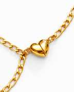 Magnetic Heart Cuban Chain Bracelet | Gold 5