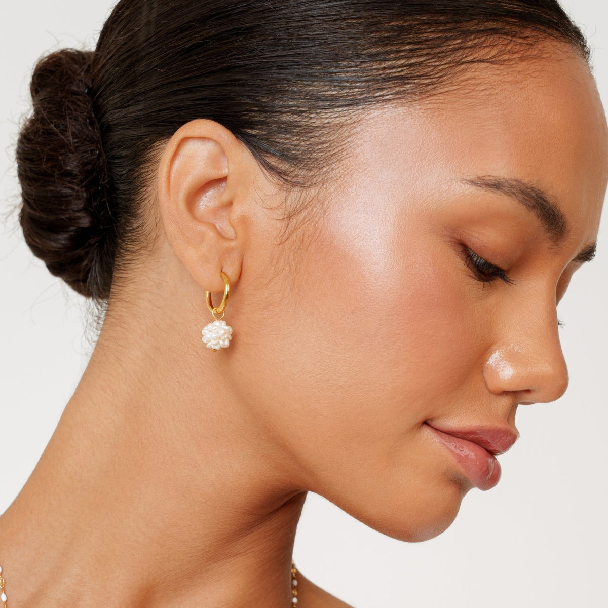 Tiny Pearls Hoops 5
