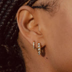 Mini Pearl Huggies Earrings 10