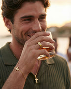 Minimal Cross Bracelet | Gold 4