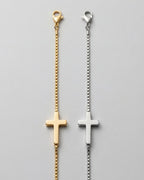 Minimal Cross Bracelet | Gold 6