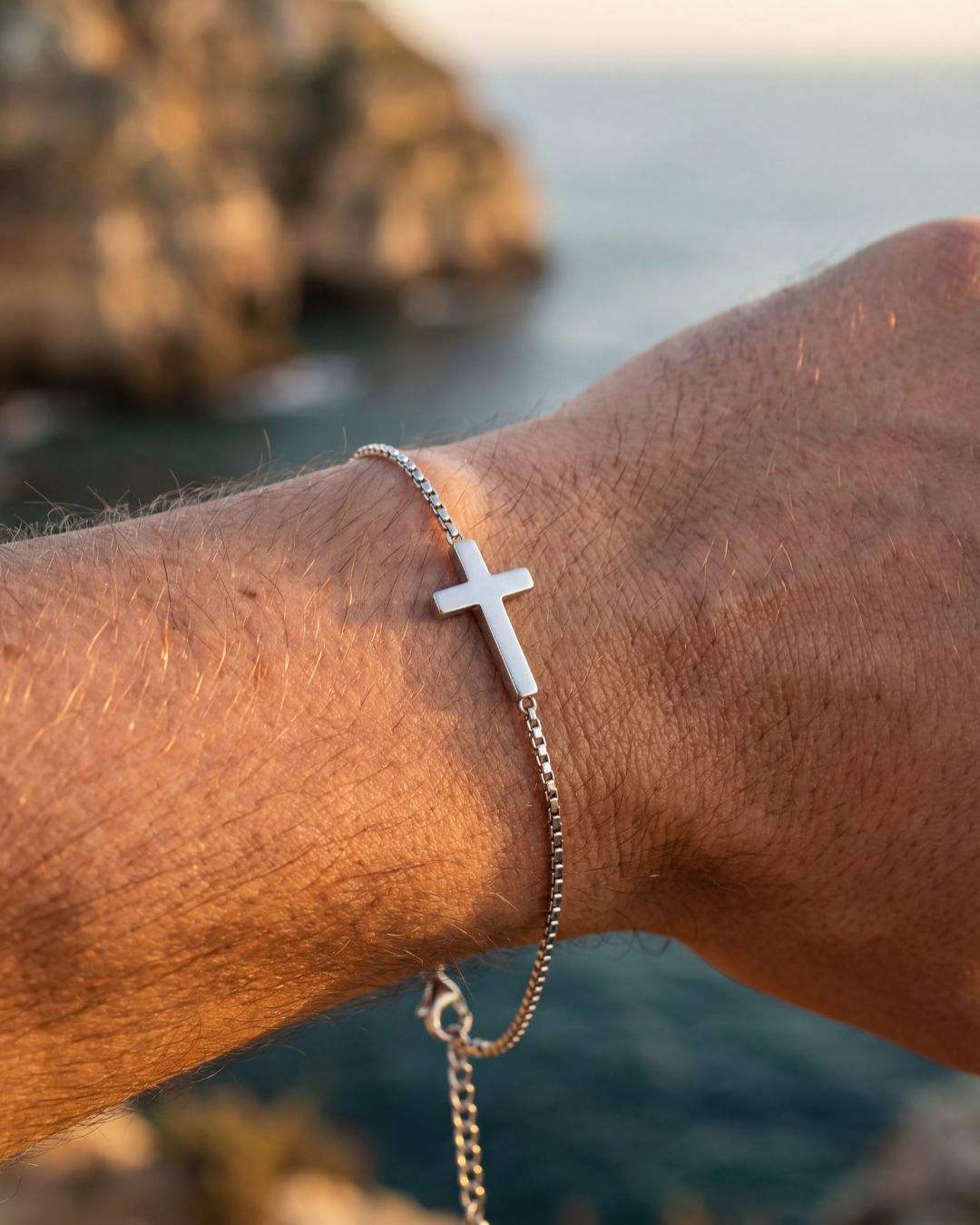 Minimal Cross Bracelet | Stainless steel 3