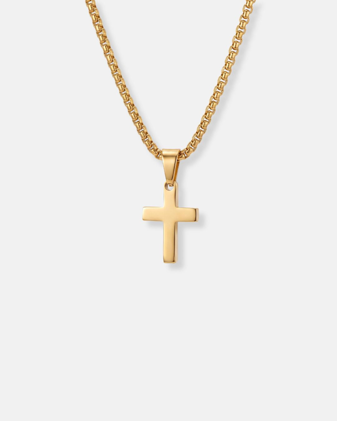 Minimal Cross Necklace | Gold 1
