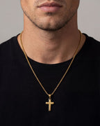 Minimal Cross Necklace | Gold 2
