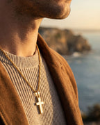 Minimal Cross Necklace | Gold 5