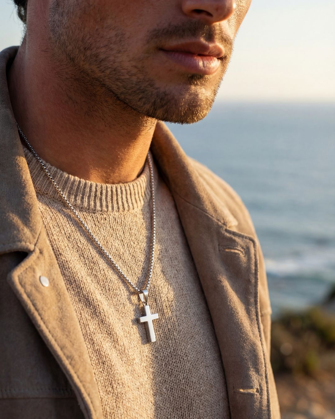 Minimal Cross Necklace | Stainless steel 3
