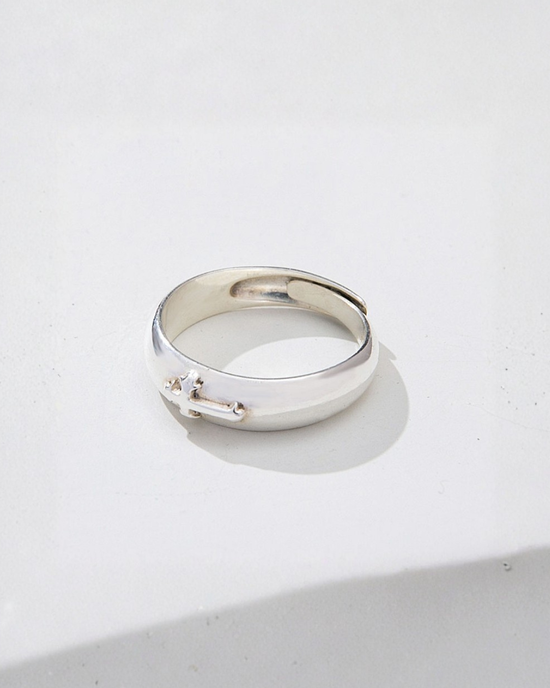Minimal Cross Ring | Silver 4
