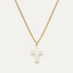 Mother of Pearl Cross Necklace 2