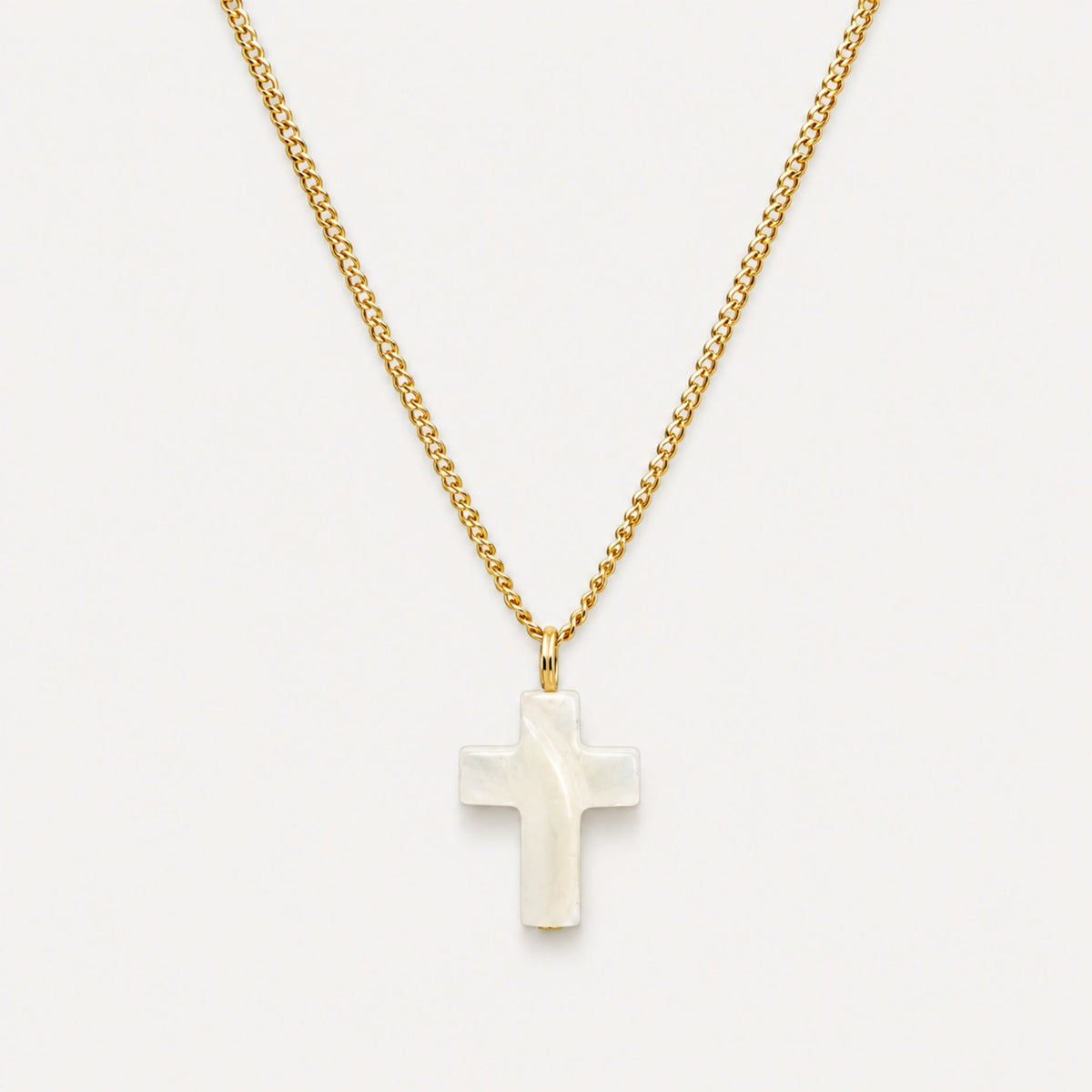 Mother of Pearl Cross Necklace 2