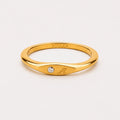 One-Initial Crystal Ring 1