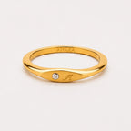 One-Initial Crystal Ring 1