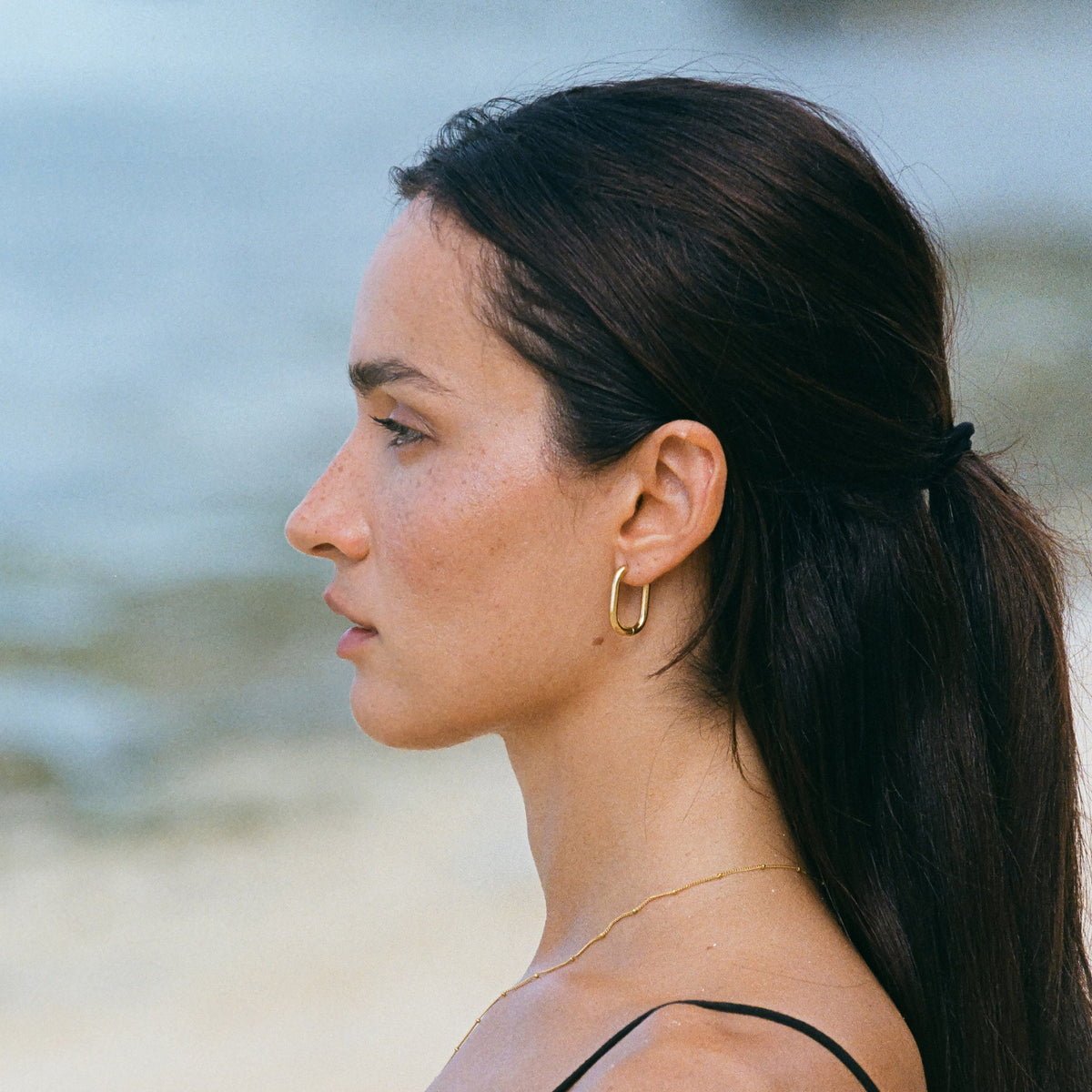 Oval Hoop Earrings 2