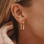 Oval Hoop Earrings 1