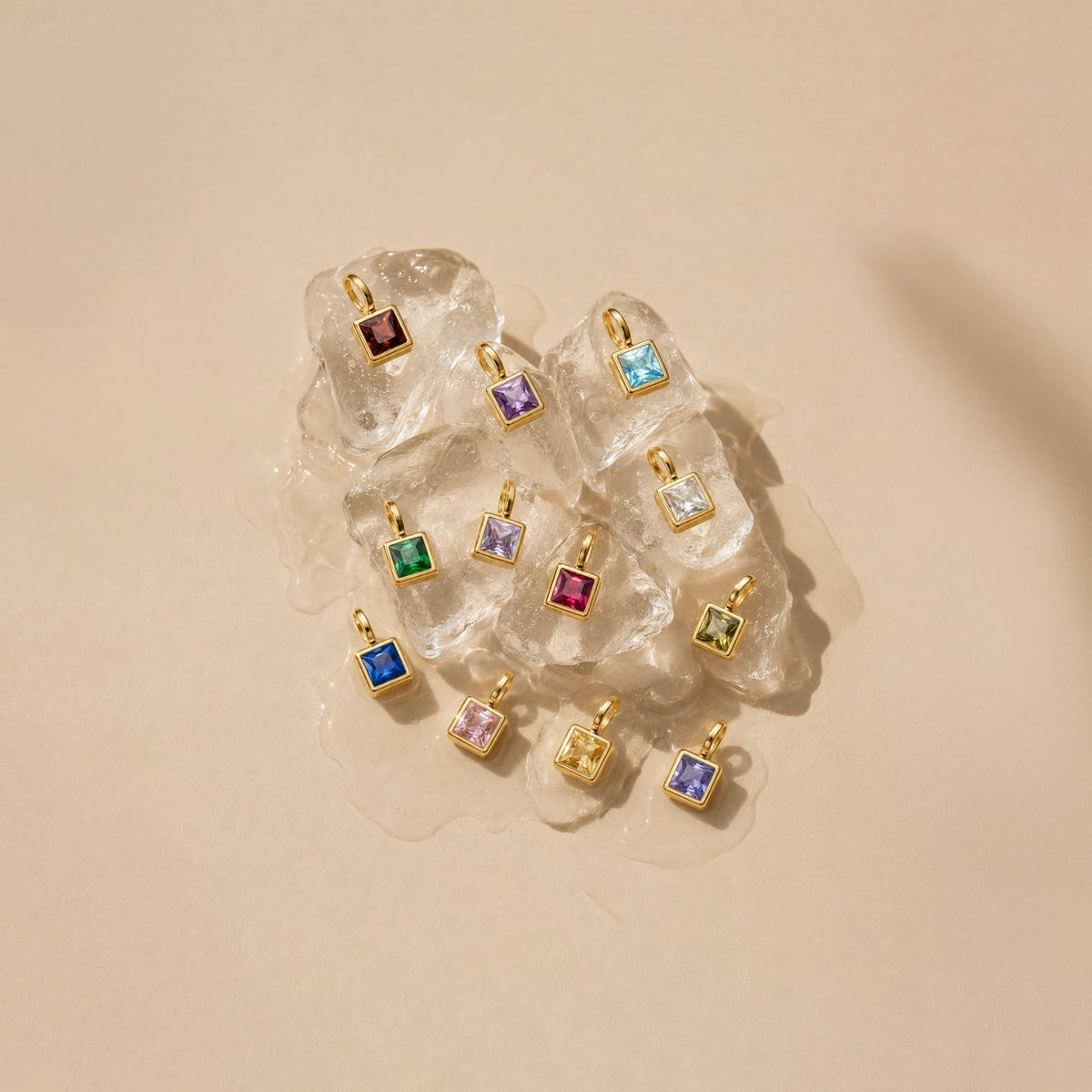 Paperclip Birthstone Necklace 16