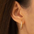 Large Pavé Hoops 3