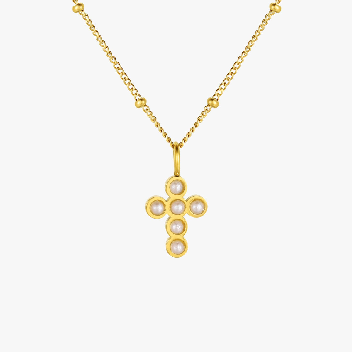 Pearl Cross Necklace 4