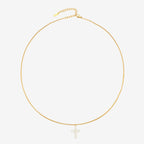Mother of Pearl Cross Necklace 5
