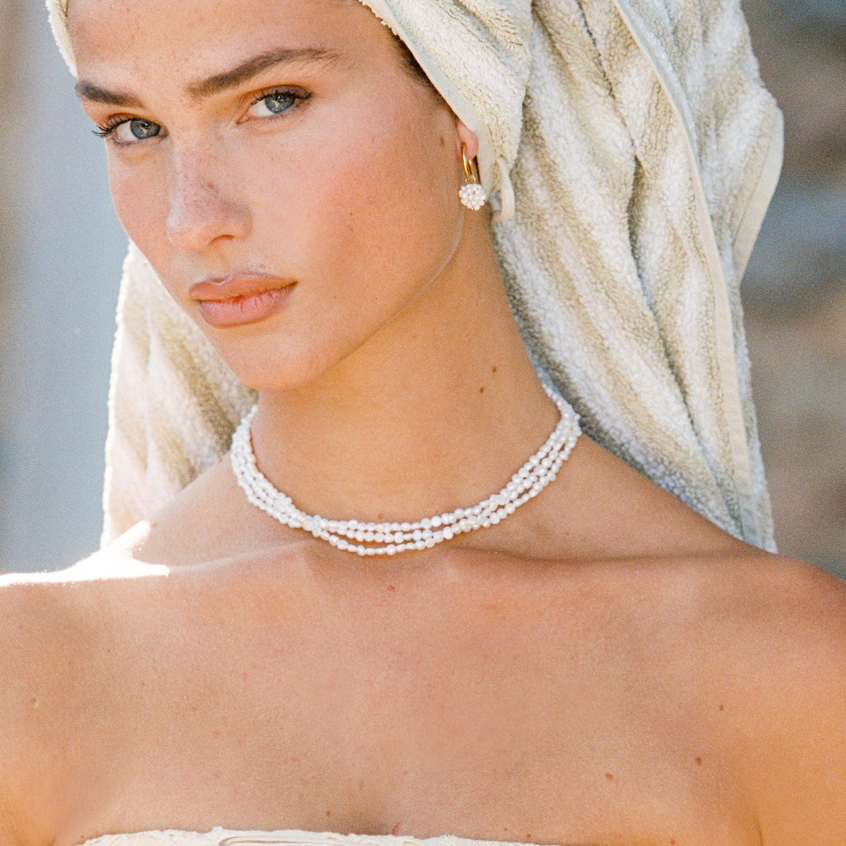 Tiny Pearls Hoops 4