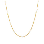 Dainty Gold Pearl Choker 6