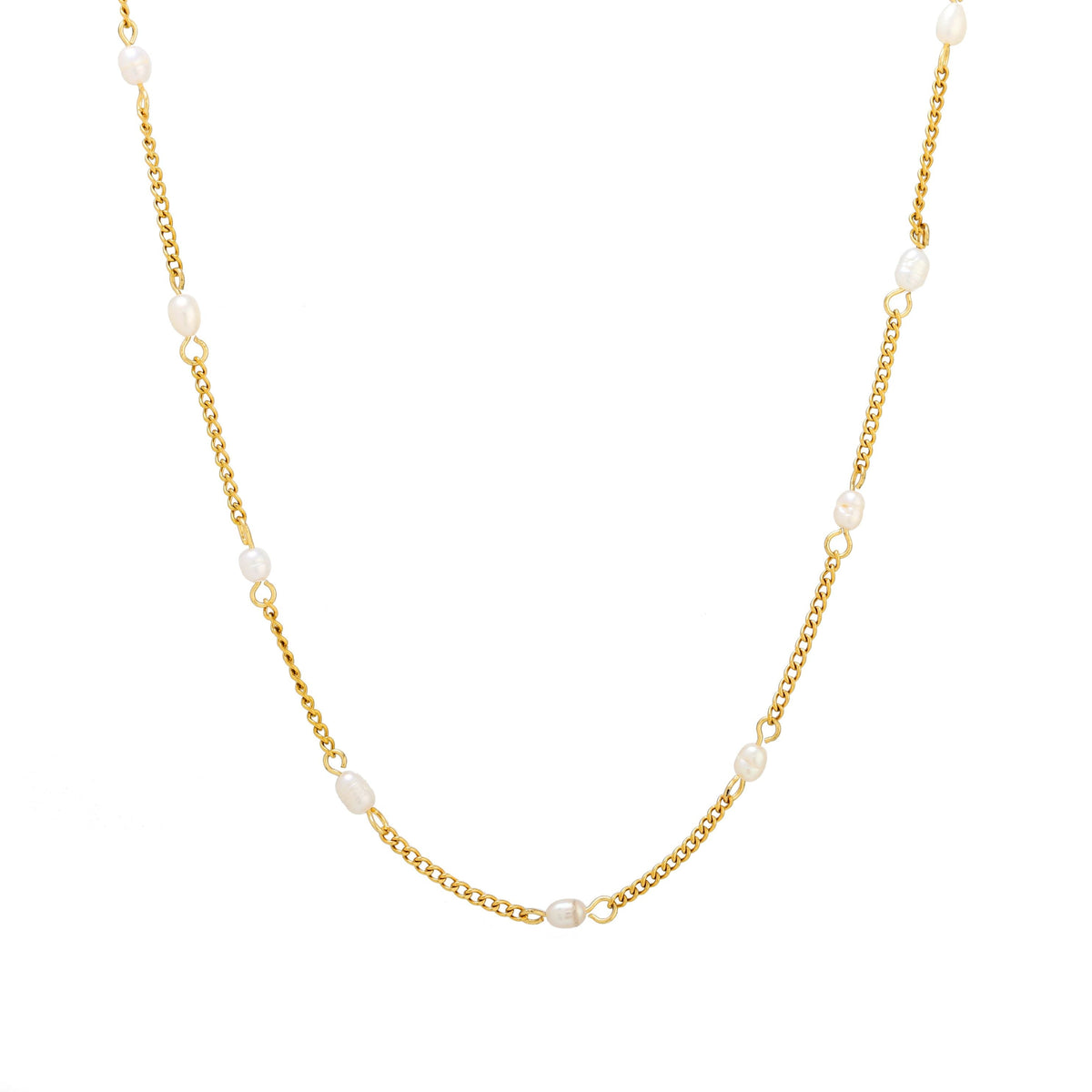 Dainty Gold Pearl Choker 6