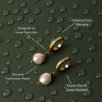 Freshwater Pearl Hoop Earrings 17