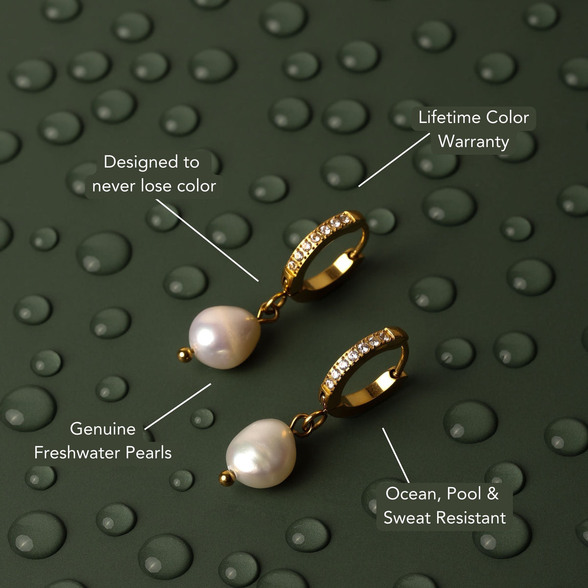 Freshwater Pearl Hoop Earrings 17