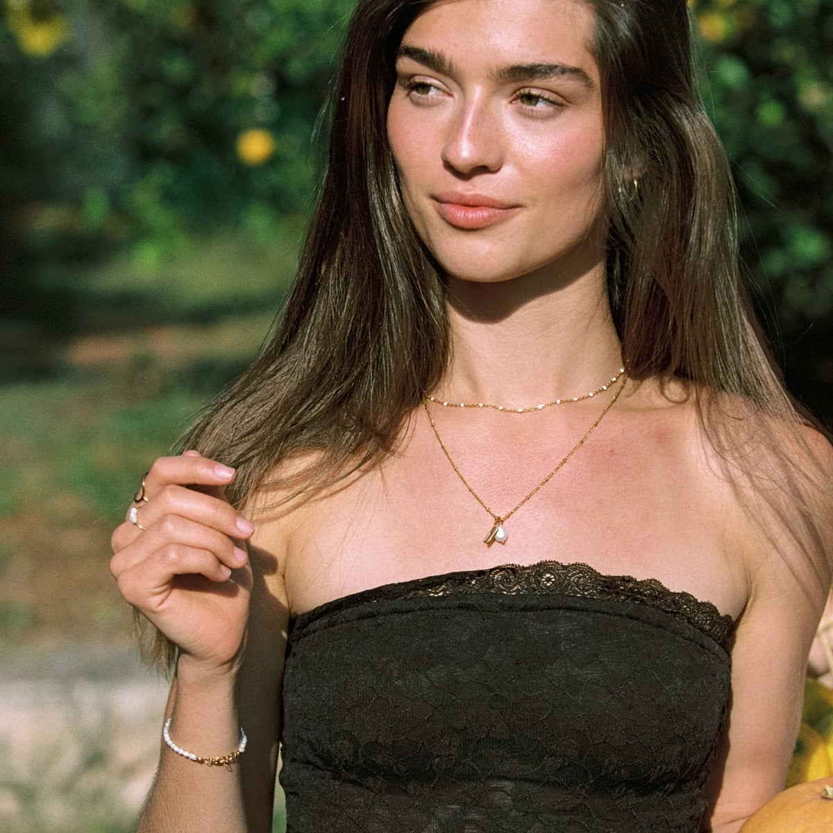 Initial & Pearl Necklace 7