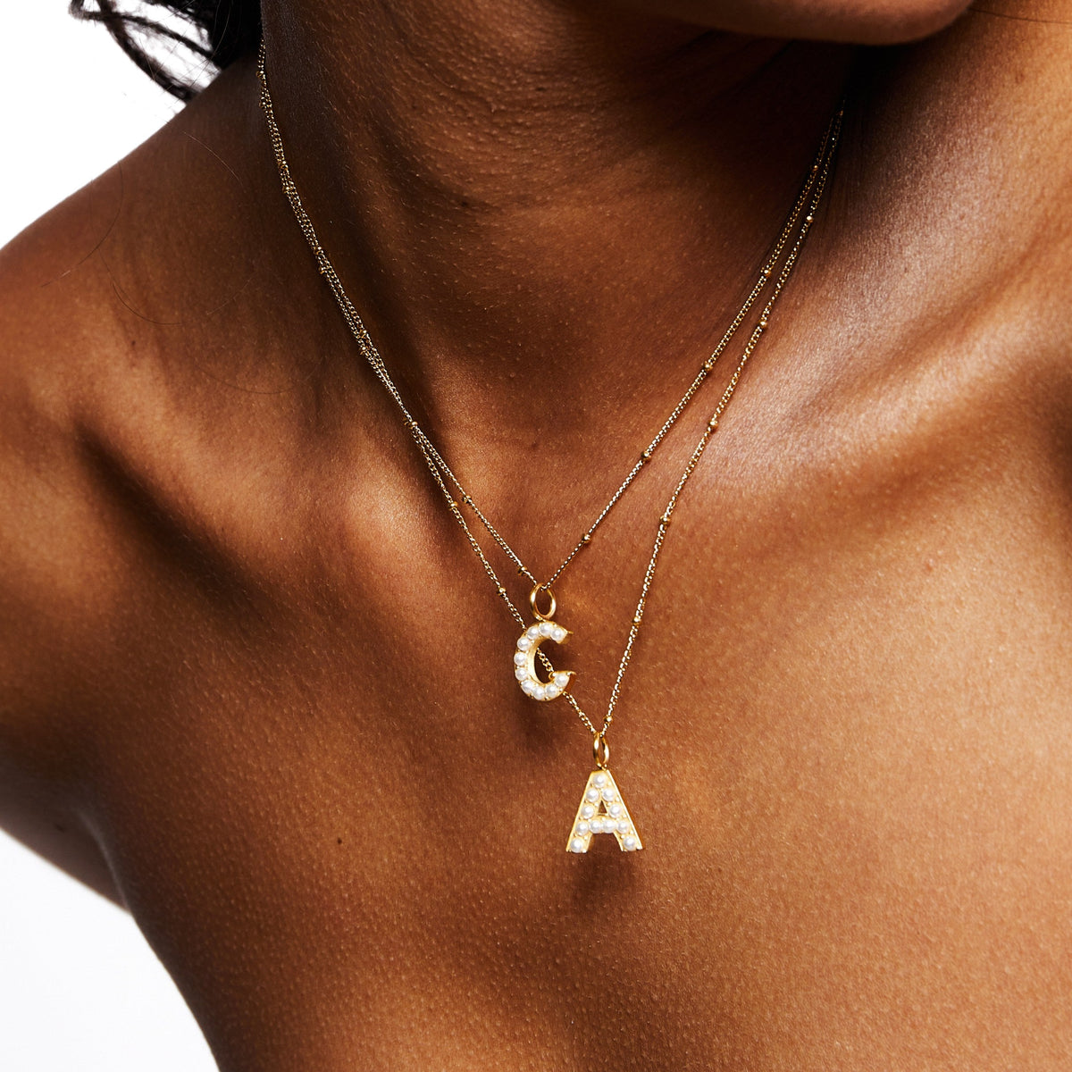 Pearl Initial Necklace 2
