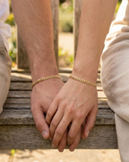 Permanent Bracelet Set Gold | Couple Set 3