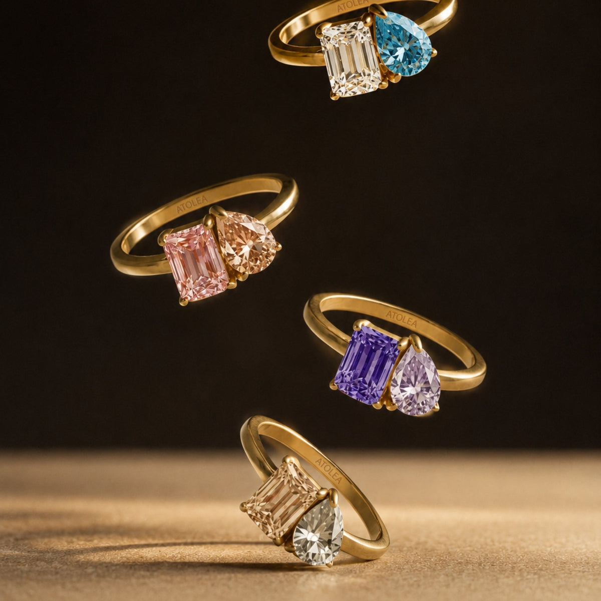 Toi et Moi Birthstone Ring 13