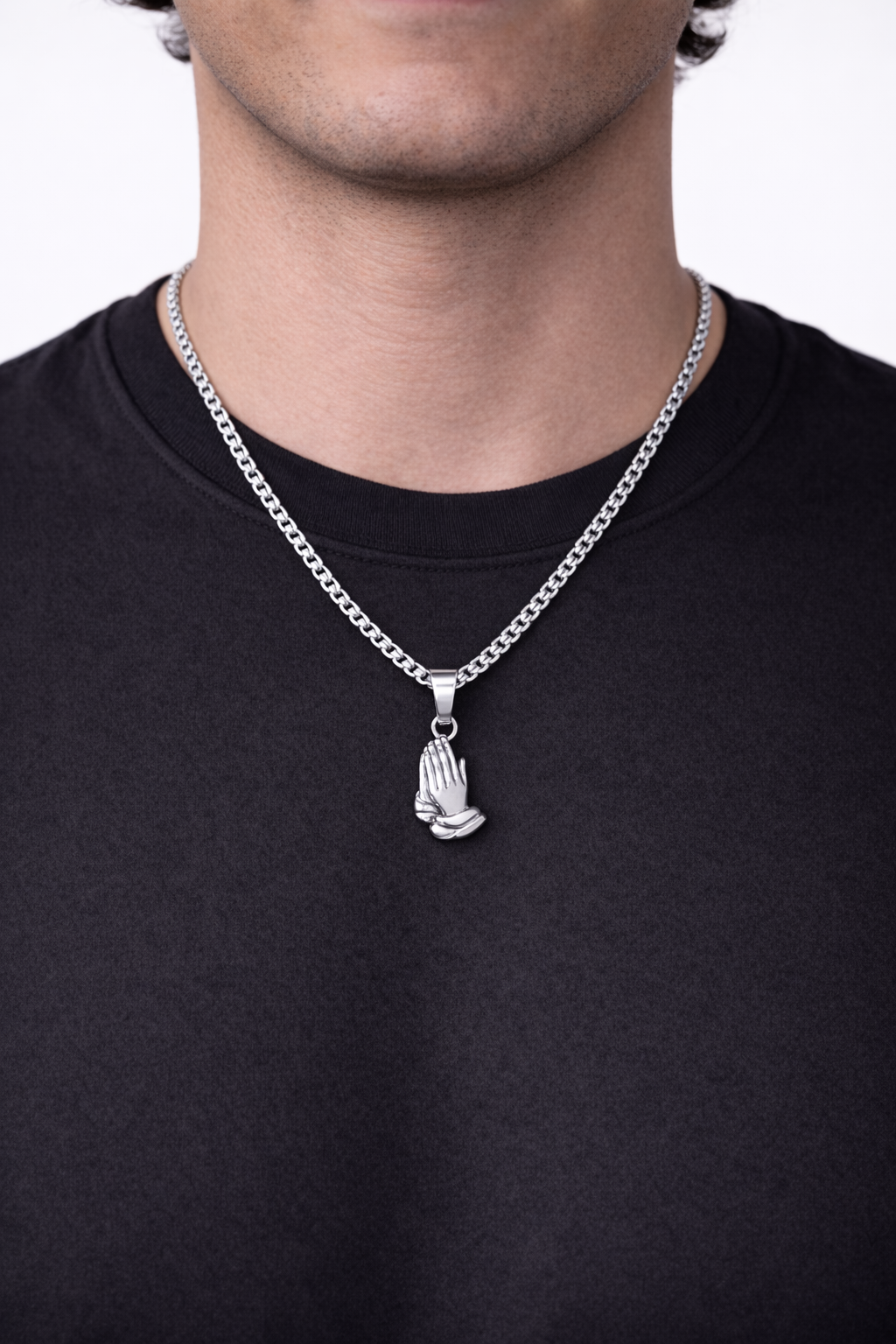 Praying Hands Necklace | Stainless steel 2
