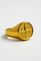 Pureform Compass Ring | PVD Gold 3