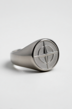 Pureform Compass Ring | Titanium Steel 3