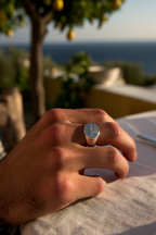 Pureform Compass Ring | Titanium Steel 4
