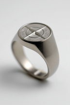 Pureform Compass Ring | Titanium Steel 5