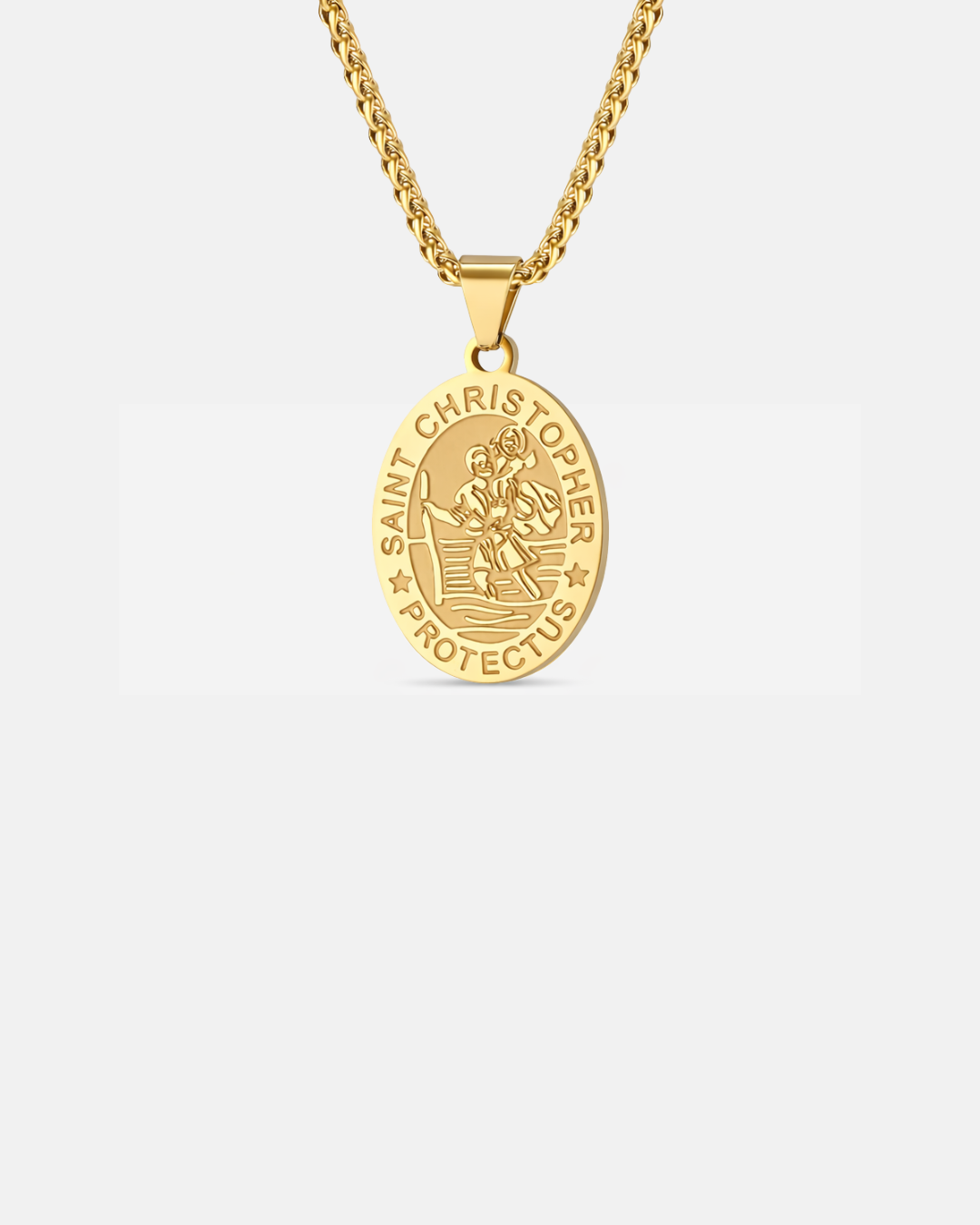 Saint Christopher Pendant Necklace I Gold 1