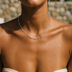 White Beaded Choker 22