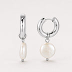 Chunky Pearl Hoops 8