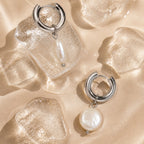 Chunky Pearl Hoops 9