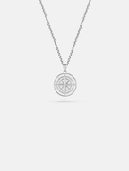 Pureform Compass Necklace | Platinum 1